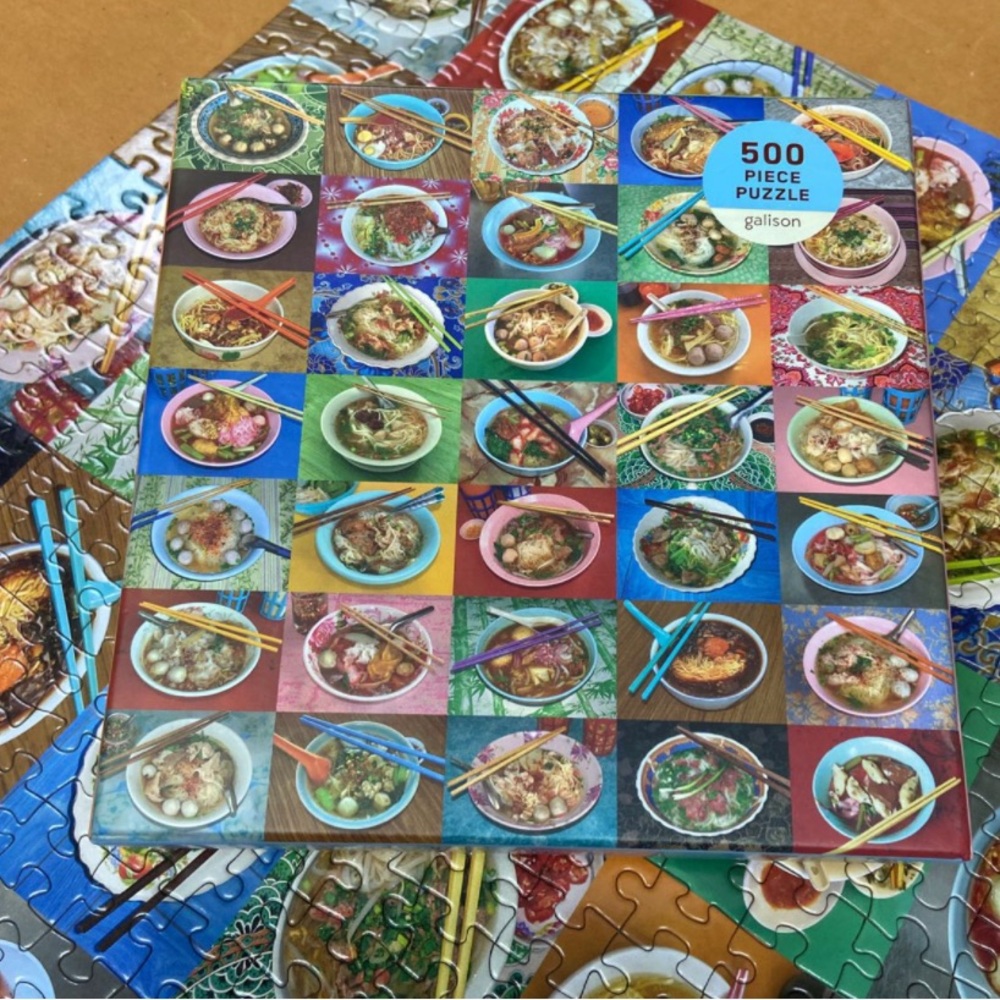 Galison Noodles 500-Piece Puzzle